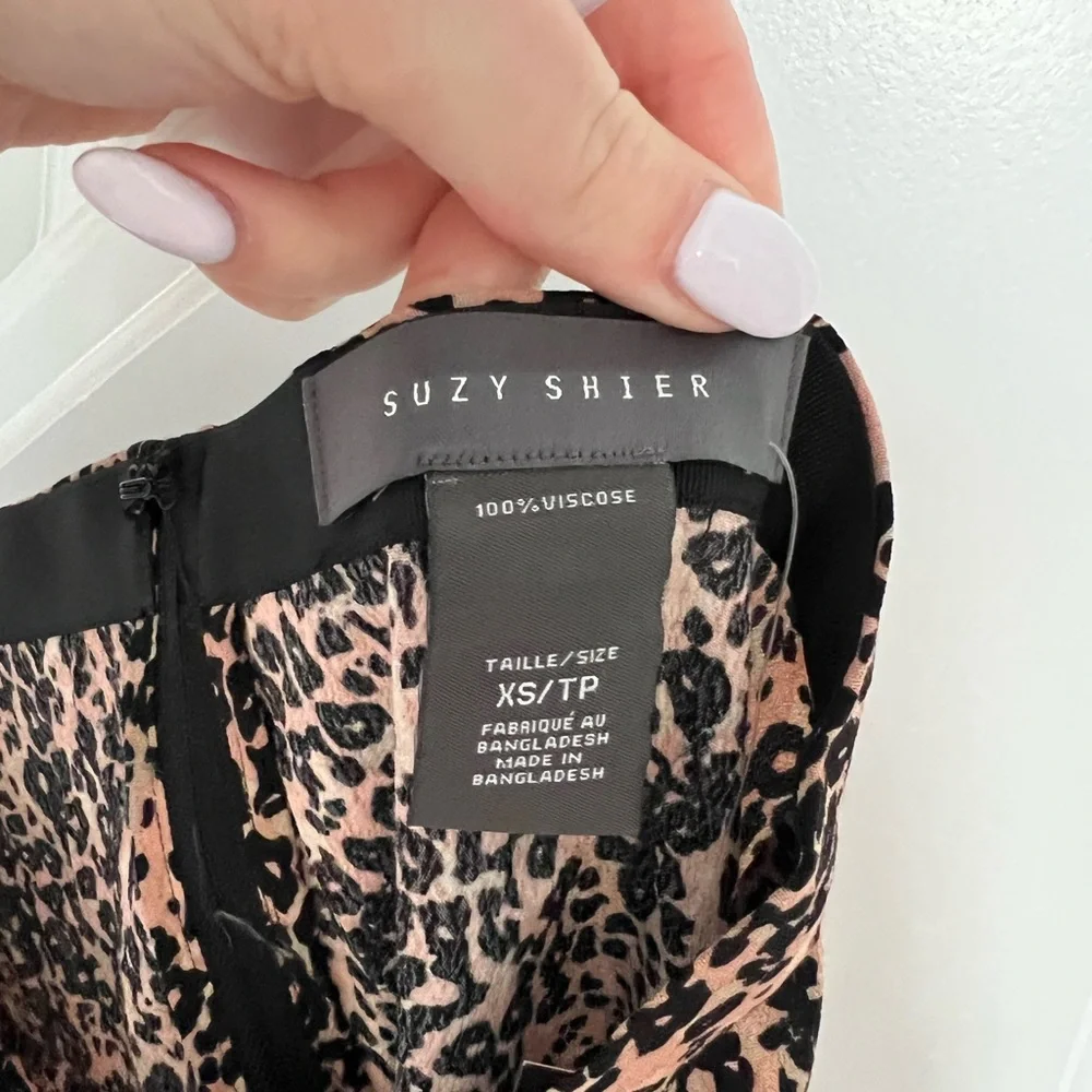 NWT Suzy Shier Animal Print Midi Skirt - Picture 6 of 8